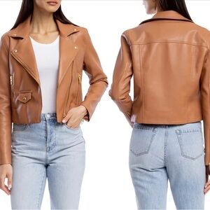 Blank NYC Faux Leather MOTO Jacket Womens